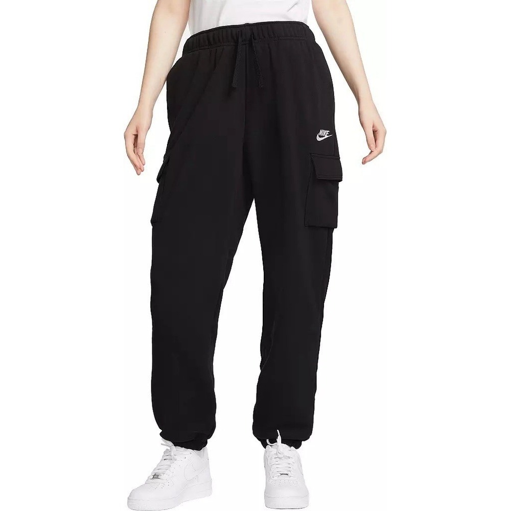 Nike Club Fleece WMNS Cargo Joggers Black - Sz M - DQ5196 010 - New